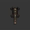 Vintage Military Cannon With Wooden Wheels And Rusted Metal Structure