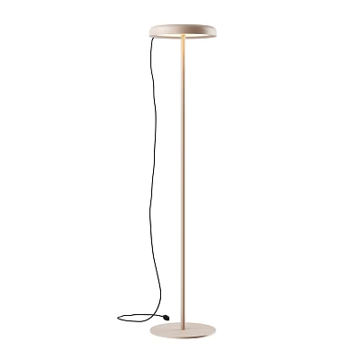Modern Minimalist Floor Lamp With Slim Metal Stand And Black Cable 3d model