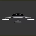 Futuristic Flying Vehicle With Aerodynamic Design Transparent Cockpit And Illuminated Propellers