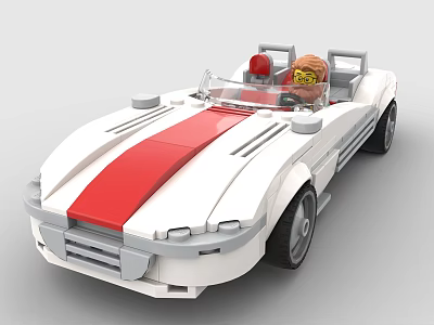 LEGO Toy Convertible sports car Car Vehicle Overrun 3d model