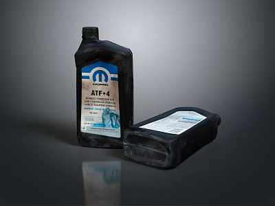 Essential ATF-4 Fluid Bottles Black Plastic Containers For Household Use 3d model