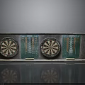 Traditional Dartboard Set With Two Target Boards And Wooden Storage Case