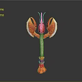 Red Lobster Shaped Hammer with Red Claws Wooden Handle and Decorative Accents