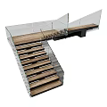 Modern Staircase Design With Glass Railing And Wooden Treads For Contemporary Spaces