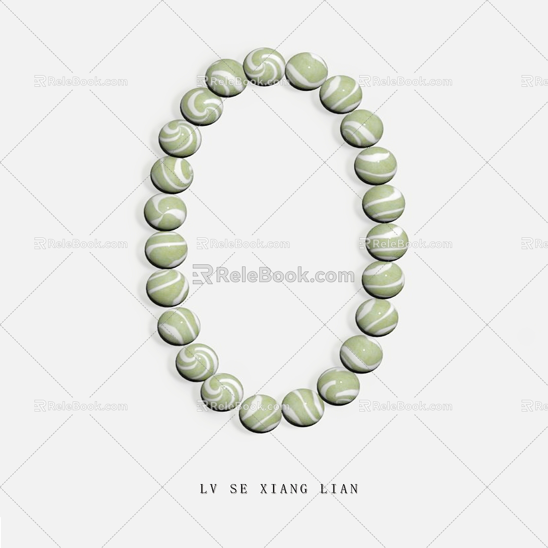 Green Necklace 3d model