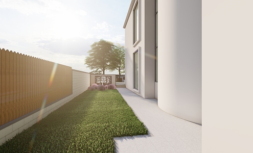 Modern courtyard landscape 3d model