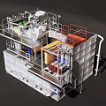 Industrial Structural Components With Metal Framework Platforms Railings And Equipment