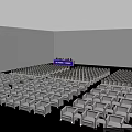 DORADOSUN Stage With Blue Lighting Starry Background Large Screen And Audience Seats