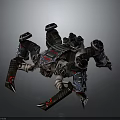 Futuristic Mechanical Spider Robot Character With Armored Legs And Detailed Tech Features