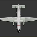 Military Aircraft Model With Long Wing Twin Engine And US Military Logo