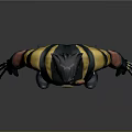 Detailed Wolverine 3D Character Model With Black Yellow Costume And Claws