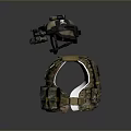Military Weapon Tactical Gear Set With Helmet Night Vision Goggles And Camouflage Vest