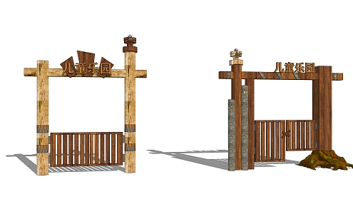 Modern Gate Children's Park Gate 3d model