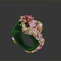 Stylish Silver Ring With Intricate Dragon Design And Polished Surface Finish