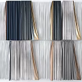 Modern Stylish Curtains With Multiple Colors Soft Fabric And Pleated Design