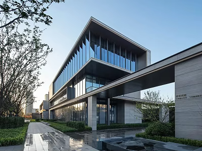 Modern Sales Office Building Wuhu Vanke River Crossover 3d model
