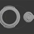 Industrial Metal Ring Components With Large Ring Handle And Small Cover Lid Design