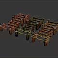 Display of Traditional Wooden Fences with Posts Railings and Classic Design Elements