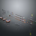 Modern Sci-Fi Equipment Space Items Space Colonial Space Capsule Items Sci-Fi Items 3d model