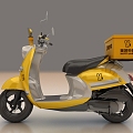 Meituan Takeaway Car Electric Vehicle Takeaway 3d model