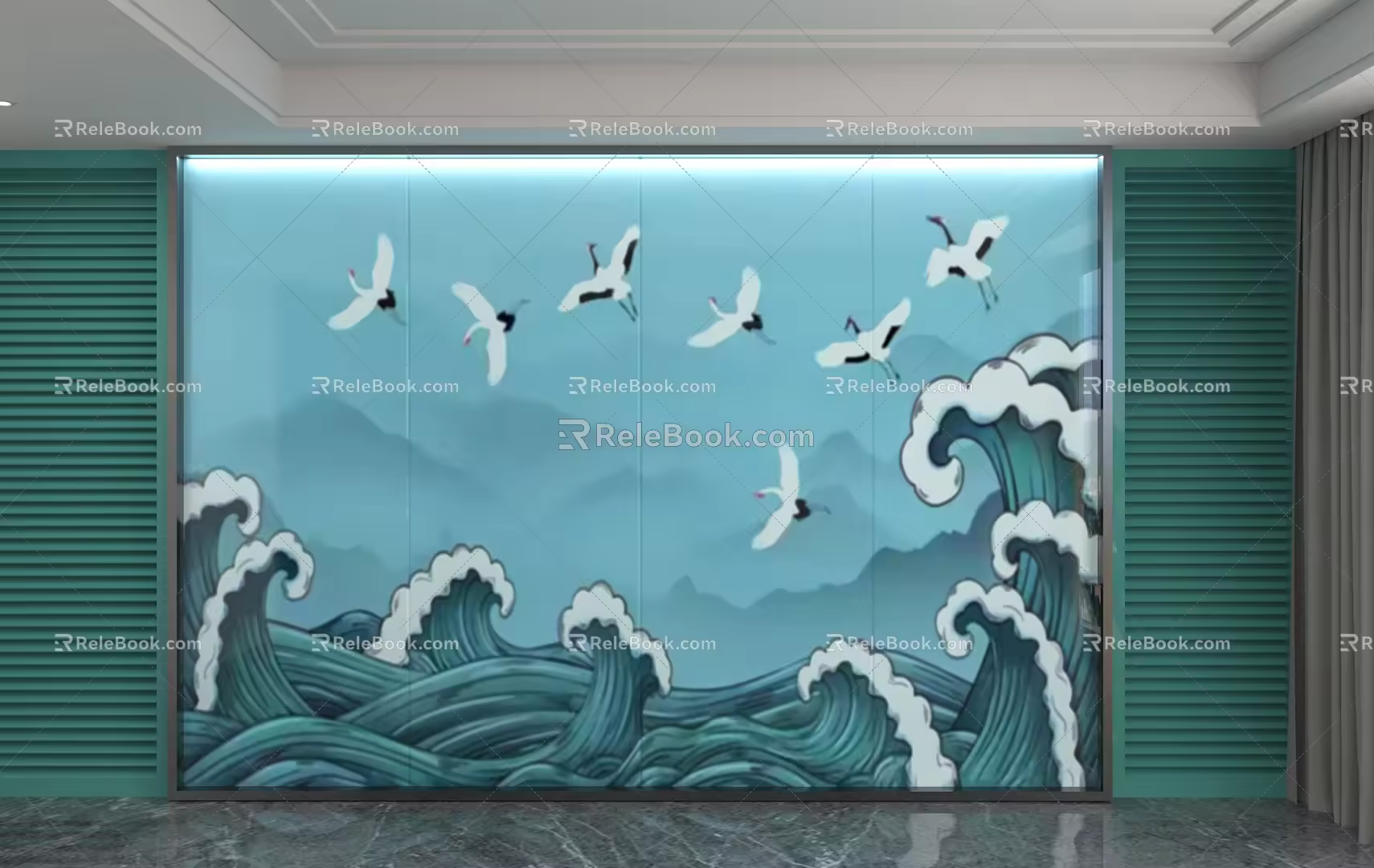 background wall 3d model