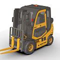 Jungheinrich Yellow Black Industrial Forklift With Cabin And Heavy Duty Tires
