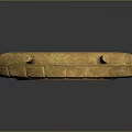 Golden Circular Decorative Item With Intricate Eye Design And Ancient Symbols