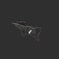 Tactical Rifle With Red Dot Scope And Ergonomic Stock For Shooting