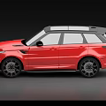 Red Sporty SUV with Black Roof Sleek Body and Modern Exterior Design