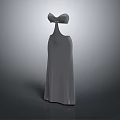 Elegant Long Women's Dress With Strappy Top And Keyhole Cutout Design