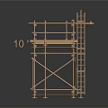 Sturdy Building Construction Scaffolding Structure With Metal Frames And Platform Design