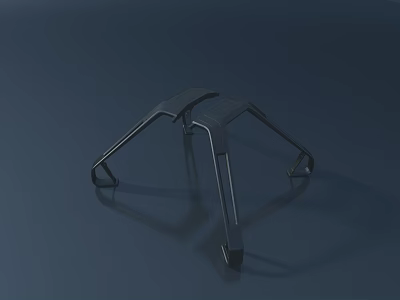 Modern Abstract Metal Sculpture Featuring Geometric Design And Sleek Structure 3d model