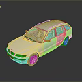 White BMW Station Wagon Featuring Roof Rack Modern Design And Silver Wheels