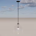 Modern Minimalist Pendant Light With Black Chain And Transparent Glass Shade