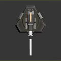 Mechanical Weapon 3D Model Featuring Long Barrel and Sturdy Metal Base Structural Details 3d model