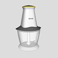 SPARO Kitchen Appliances Food Processors With Silver Black Design Transparent Container And Yellow Top Edge
