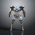 Futuristic Mechanical Sci fi Robot Character Design With Metallic Structure And Details 3d model