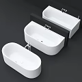 Modern White Freestanding Bathtub Design With Sleek Lines And Chrome Faucet