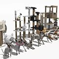 Pet Climbing Rack Combination Cat Climbing Rack Combination 3d model