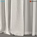 White Curtain With Lightweight Flowy Fabric And Simple Design For Elegant Home Window Decor