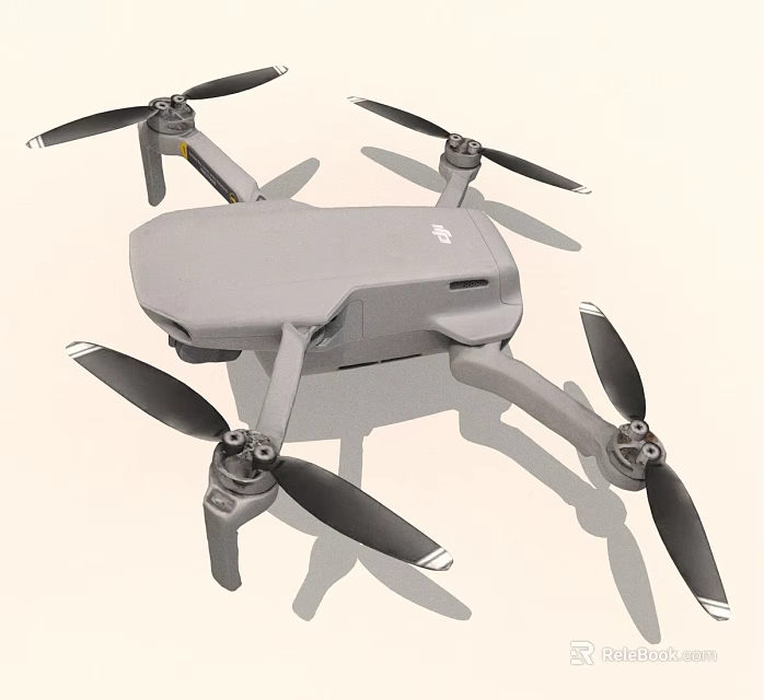 Modern Quadcopter Drone With Four Rotors And Sleek Gray Body Design 3d model 