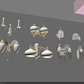 Various Style Wall Lamps In White And Gold With Modern Vintage Designs