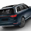 Dark Blue Modern SUV With Panoramic Sunroof 3d model