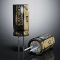 High Quality Capacitors as Electronic Components for Household Appliances Ensuring Stable Performance 3d model