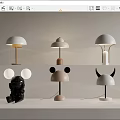 Modern Unique Table Lamps With Various Creative Shapes And Colorful Bases