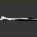 Futuristic White Aerodynamic Stealth Aircraft With Sleek Body And Blue Accents