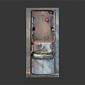 Rusty Old Vintage Truck With Weathered Body On Display Base Platform
