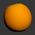 Fresh Ripe Juicy Orange with Vibrant Orange Color on Dark Reflective Surface