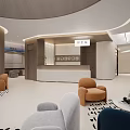 Modern Beauty Salon Interior With Reception Desk Comfortable Sofas And Stylish Decor