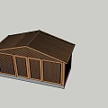 Durable Brown Outdoor Storage Cabinet With Sloped Roof And Louvered Doors
